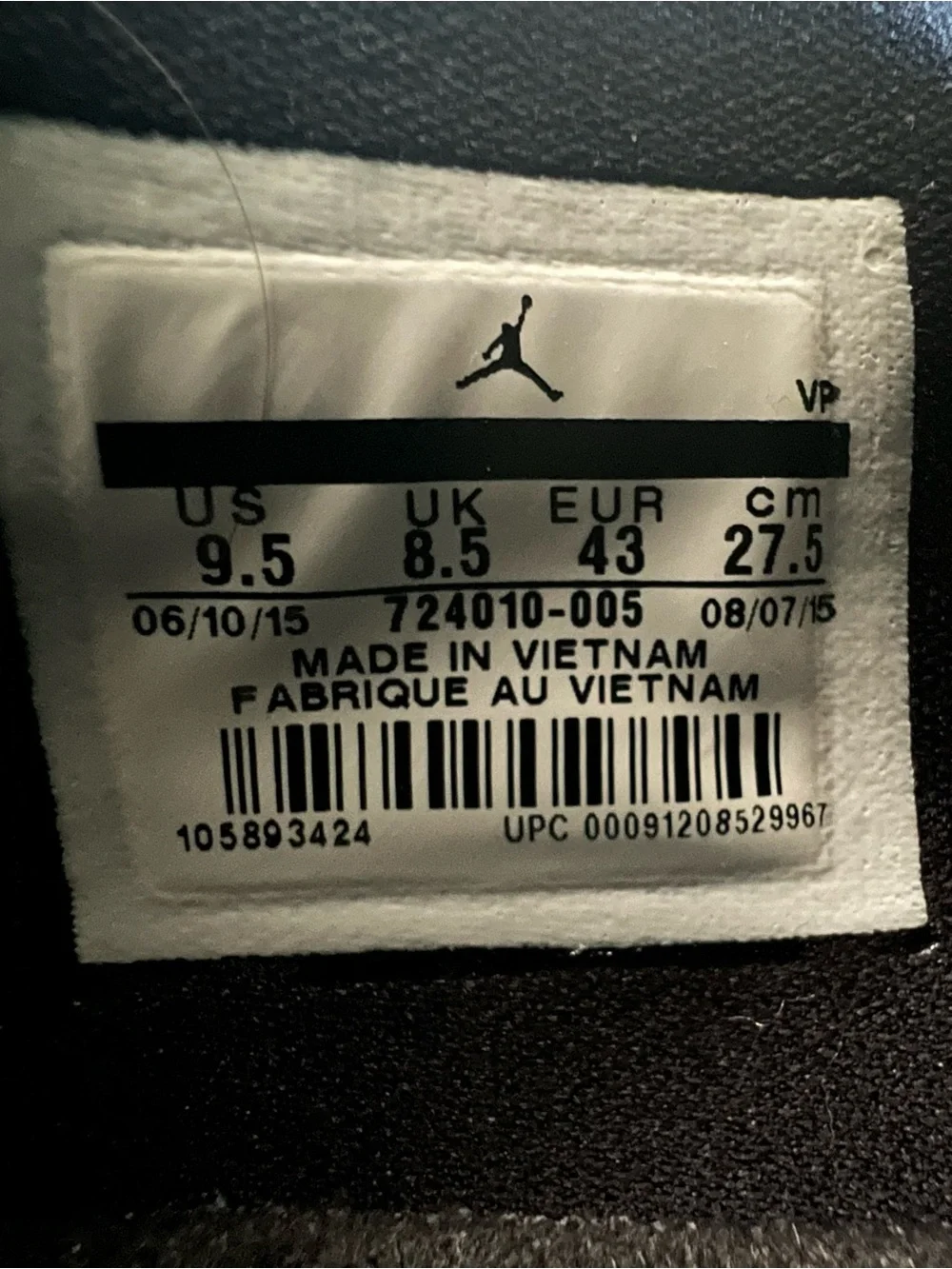 Nike Air Jordan Eclipse Men’s Size 9.5 Grey & White Mesh Sneakers 724010-005